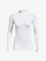 Damen T-Shirt Under Armour ColdGear Authentics Mockneck-WHT