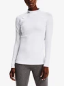 Damen T-Shirt Under Armour ColdGear Authentics Mockneck-WHT L