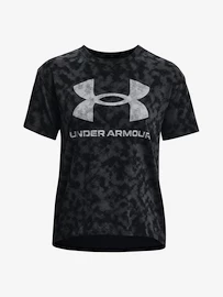 Damen T-Shirt Under Armour LOGO AOP HEAVYWEIGHT SS-BLK