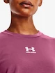 Damen T-Shirt Under Armour  Rival Terry Crew-PNK