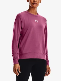 Damen T-Shirt Under Armour Rival Terry Crew-PNK