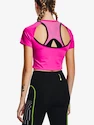 Damen T-Shirt Under Armour  Run Anywhere Crop SS-PNK