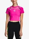 Damen T-Shirt Under Armour  Run Anywhere Crop SS-PNK XL