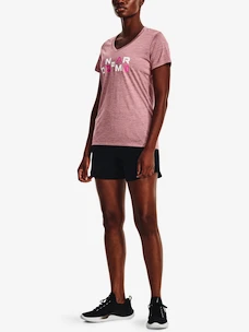 Damen T-Shirt Under Armour  Tech Twist Graphic SSV-PNK