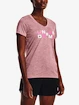 Damen T-Shirt Under Armour  Tech Twist Graphic SSV-PNK