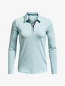 Damen T-Shirt Under Armour  Zinger MicroStripe LSPolo-BLU