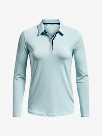 Damen T-Shirt Under Armour Zinger MicroStripe LSPolo-BLU