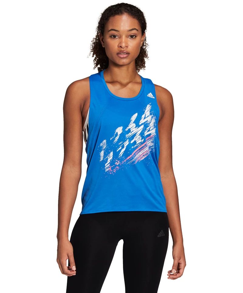 Damen Tank Top adidas Speed Tank Blue Sportega