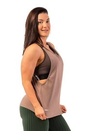 Damen Tank-Top Nebbia Sleeveless Loose Cross Back Tank Top "Feeling Good" Brown