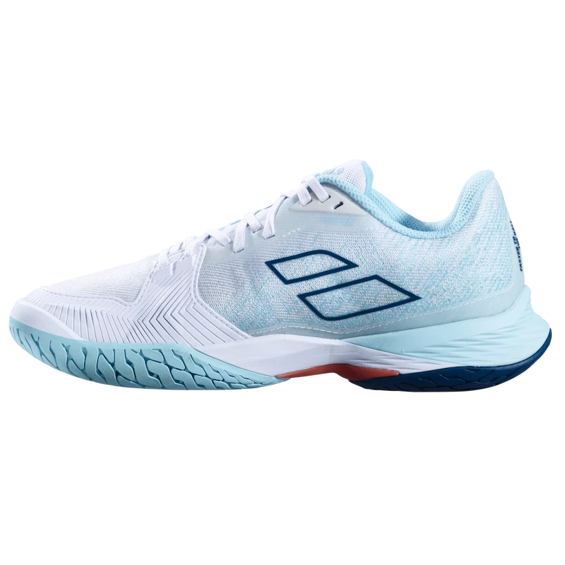 Damen Tennisschuhe Babolat Jet Mach 3 All Court Women White Angel Blue