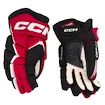 Eishockeyhandschuhe CCM JetSpeed FT680 Black/Red/White Senior 15 Zoll