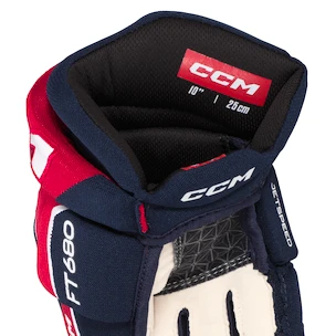 Eishockeyhandschuhe CCM JetSpeed FT680 Navy/Red/White Junior