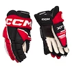 Eishockeyhandschuhe CCM Tacks XF 80 Black/Red/White Junior 12 Zoll