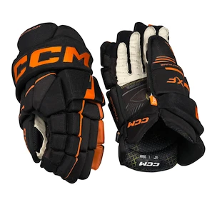 Eishockeyhandschuhe CCM Tacks XF Black/Orange Junior 11 Zoll