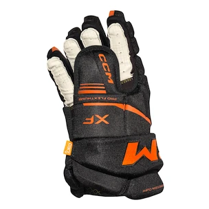 Eishockeyhandschuhe CCM Tacks XF Black/Orange Junior 11 Zoll