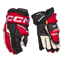 Eishockeyhandschuhe CCM Tacks XF Black/Red/White Junior 12 Zoll