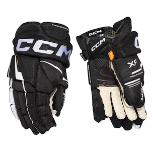 Eishockeyhandschuhe CCM Tacks XF Black/White Junior 11 Zoll