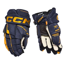 Eishockeyhandschuhe CCM Tacks XF Navy/Sunflower Junior