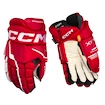 Eishockeyhandschuhe CCM Tacks XF PRO Red/White Junior 11 Zoll