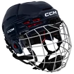 Eishockeyhelm CCM Tacks 70 Combo Navy Bambini (Youth)