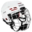 Eishockeyhelm CCM Tacks 70 Combo White Junior