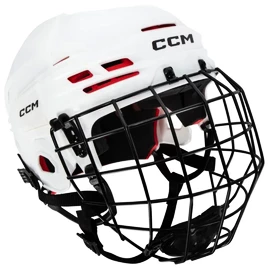 Eishockeyhelm CCM Tacks 70 Combo White Senior