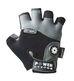 Fitness-Handschuhe Power System Fitness rukavice Fit Girl šedé