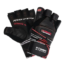 Fitness-Handschuhe Power System Fitness Rukavice Ultimate Motivation Černočervené