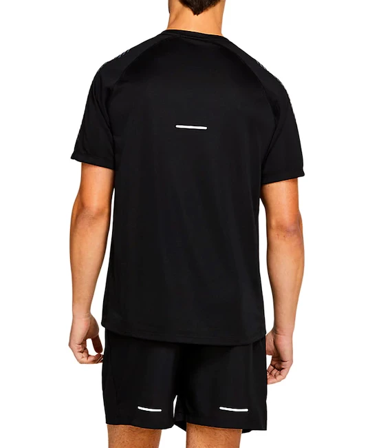 | Herren Icon T-Shirt Sportega Asics Grau Schwarz / SS Top