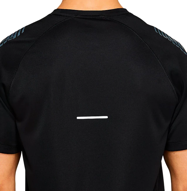Herren T-Shirt Asics Icon Top Schwarz SS Sportega Grau | 
