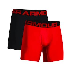 Herren Boxer Shorts Under Armour  Tech 6in 2 Pack-RED