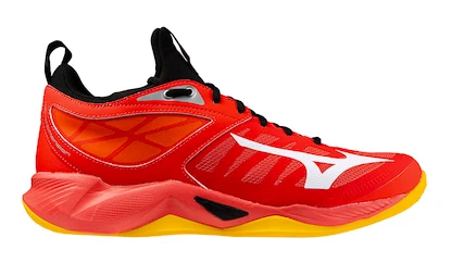 Herren Hallenschuhe Mizuno  WAVE DIMENSION Radiant Red/White/Carrot Curl  EUR 39