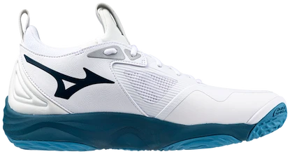 Herren Hallenschuhe Mizuno  WAVE MOMENTUM 3 White/Sailor Blue/Silver  EUR 51