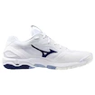 Herren Hallenschuhe Mizuno  Wave STEALTH 6 White/Bellwether Blue