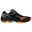 Herren Hallenschuhe Mizuno  Wave VOLTAGE 2 Black/Neon Flame