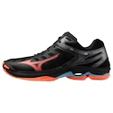 Herren Hallenschuhe Mizuno  Wave VOLTAGE 2 Black/Neon Flame