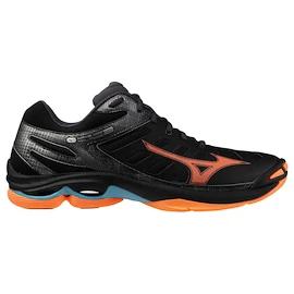 Herren Hallenschuhe Mizuno Wave VOLTAGE 2 Black/Neon Flame