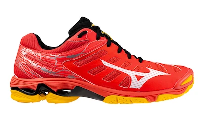 Herren Hallenschuhe Mizuno  WAVE VOLTAGE Radiant Red/White/Carrot Curl  EUR 51