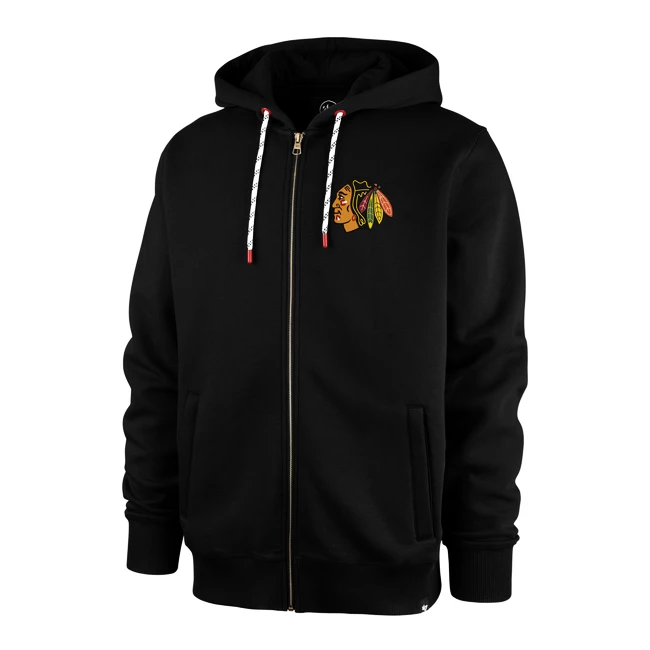 Herren Hoodie 47 Brand NHL Chicago Blackhawks Back Check 47 MORRIS Full Zip Hood Sportega