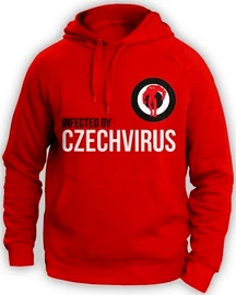 Herren Hoodie Czech Virus Unisex Red