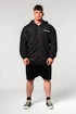 Herren Hoodie Nebbia  Washed-off Zip Up Hoodie GYM BRO Black