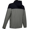 Herren Hoodie Under Armour  Athlete Recovery Woven Warm Up Top green