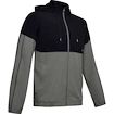 Herren Hoodie Under Armour  Athlete Recovery Woven Warm Up Top green S