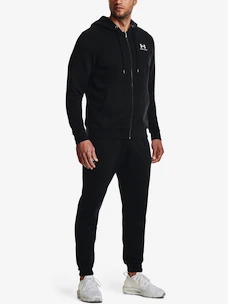 Herren Hoodie Under Armour  Essential Fleece FZ Hood-BLK