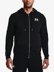 Herren Hoodie Under Armour  Essential Fleece FZ Hood-BLK