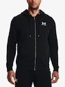 Herren Hoodie Under Armour  Essential Fleece FZ Hood-BLK