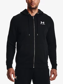 Herren Hoodie Under Armour Essential Fleece FZ Hood-BLK