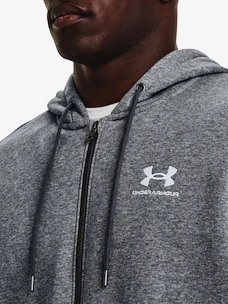 Herren Hoodie Under Armour  Essential Fleece FZ Hood-GRY