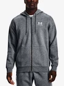 Herren Hoodie Under Armour  Essential Fleece FZ Hood-GRY