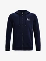 Herren Hoodie Under Armour  Essential Fleece FZ Hood-NVY